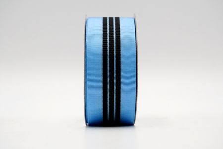 Μπλε Κορδέλα με μεσαία ραβδώσεις Grosgrain_K1757-2-319